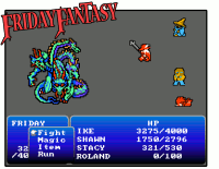 Friday Fantasy Battle Screen