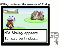 ASHley meets Slaking!